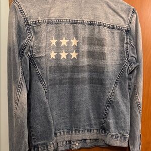 Blue Denim Jacket with Stars & Stripes